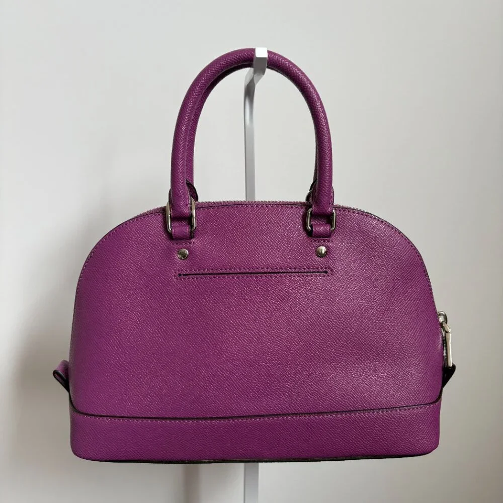 Coach Mini Sierra Dome Purple Satchel Crossbody Bag F57555 Preppy Quiet Luxury